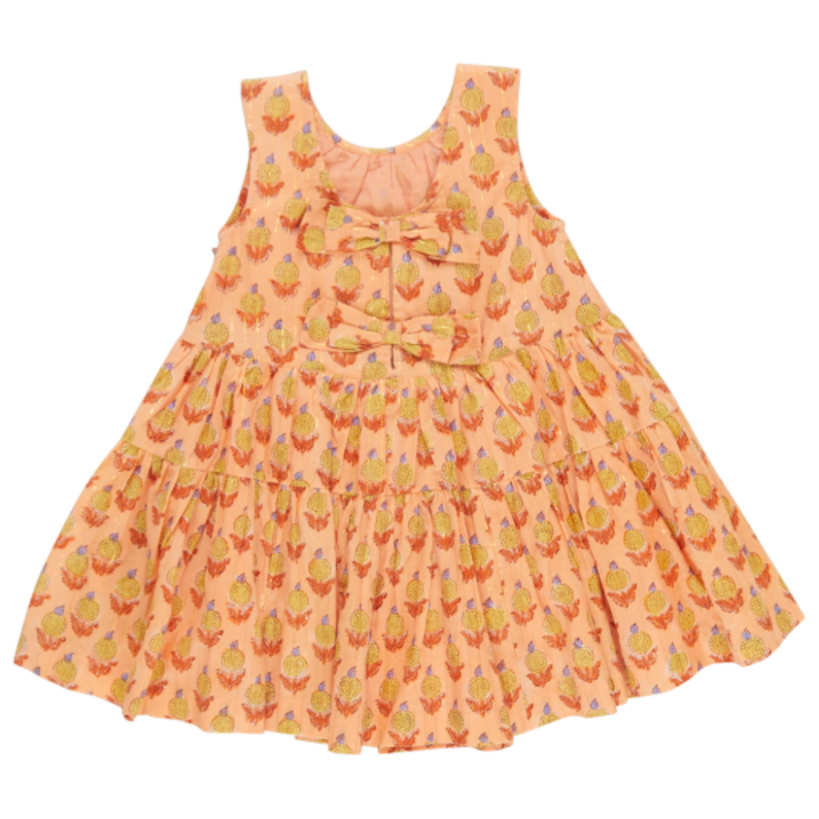 Pink Chicken girls eloise dress - orange dalhia