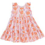 Pink Chicken girls kelsey dress - purple gilded floral