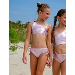 Limeapple Mirri Pink Foil 1 shoulder Bikini