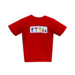 Anavini Red Tools Smocked Shirt