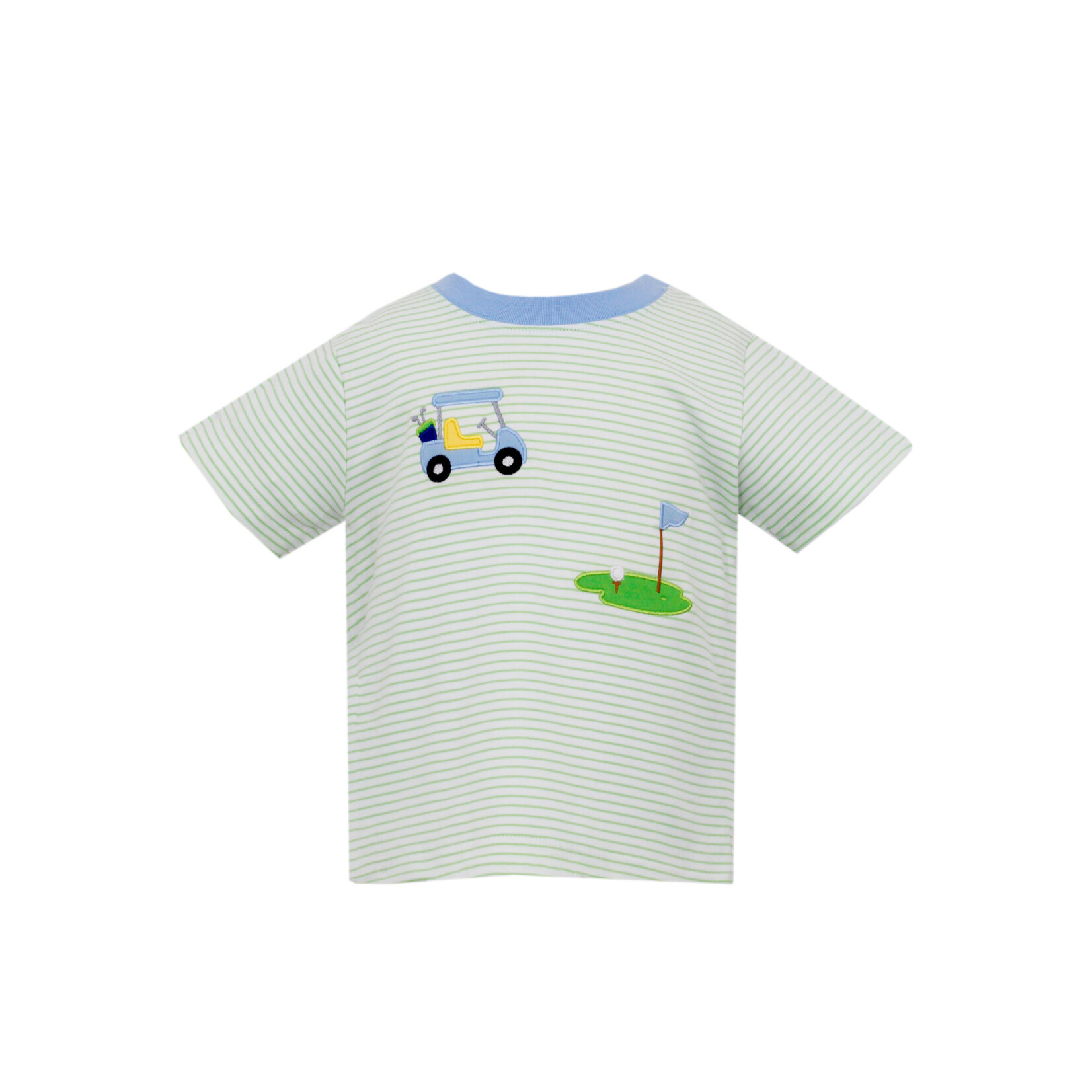 Claire & Charlie Green Stripe Golf Tee