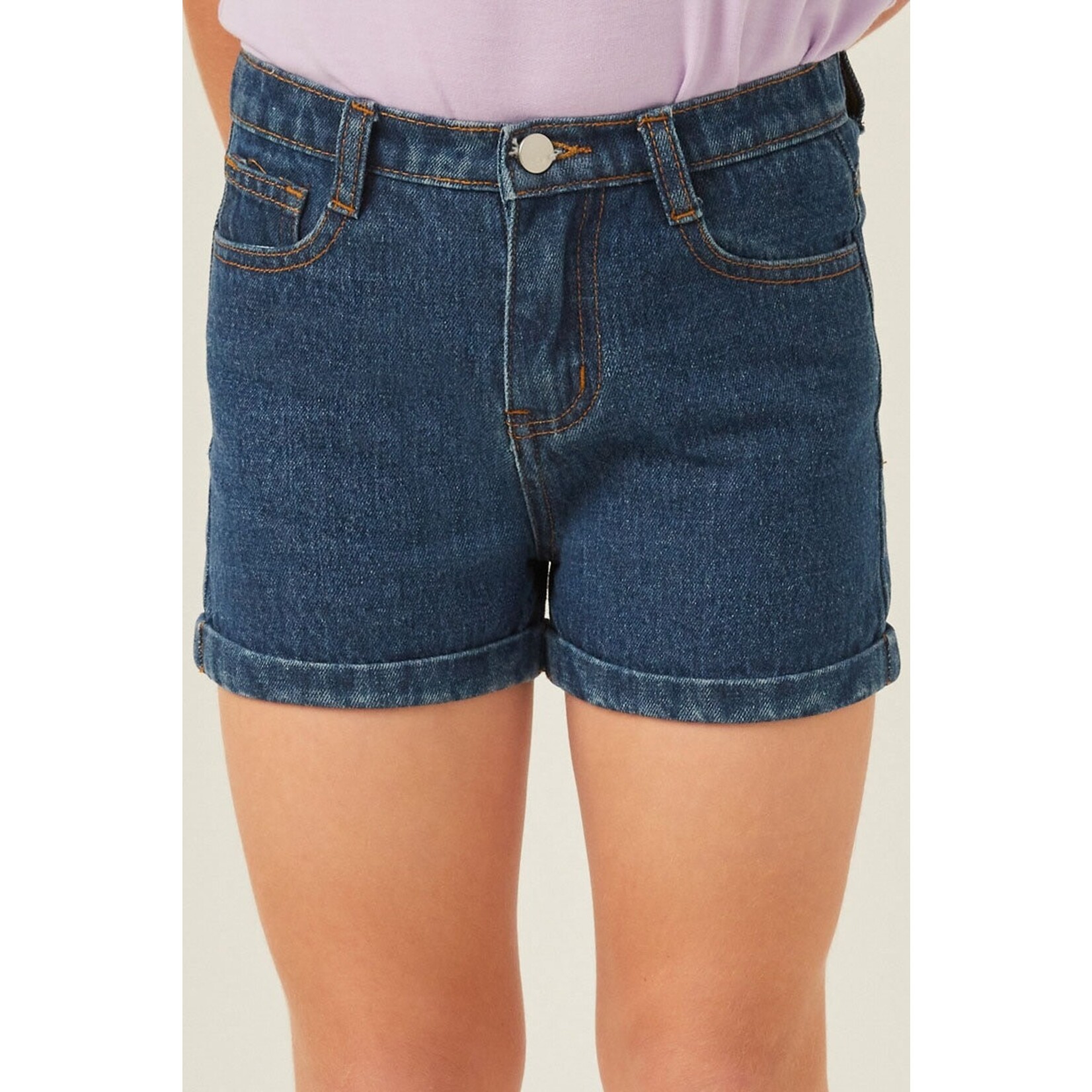 Hayden Girl Roll Up Denim Shorts