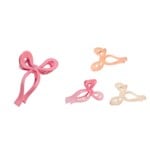 Fun Fety Pink Translucent Bow Claw Clip