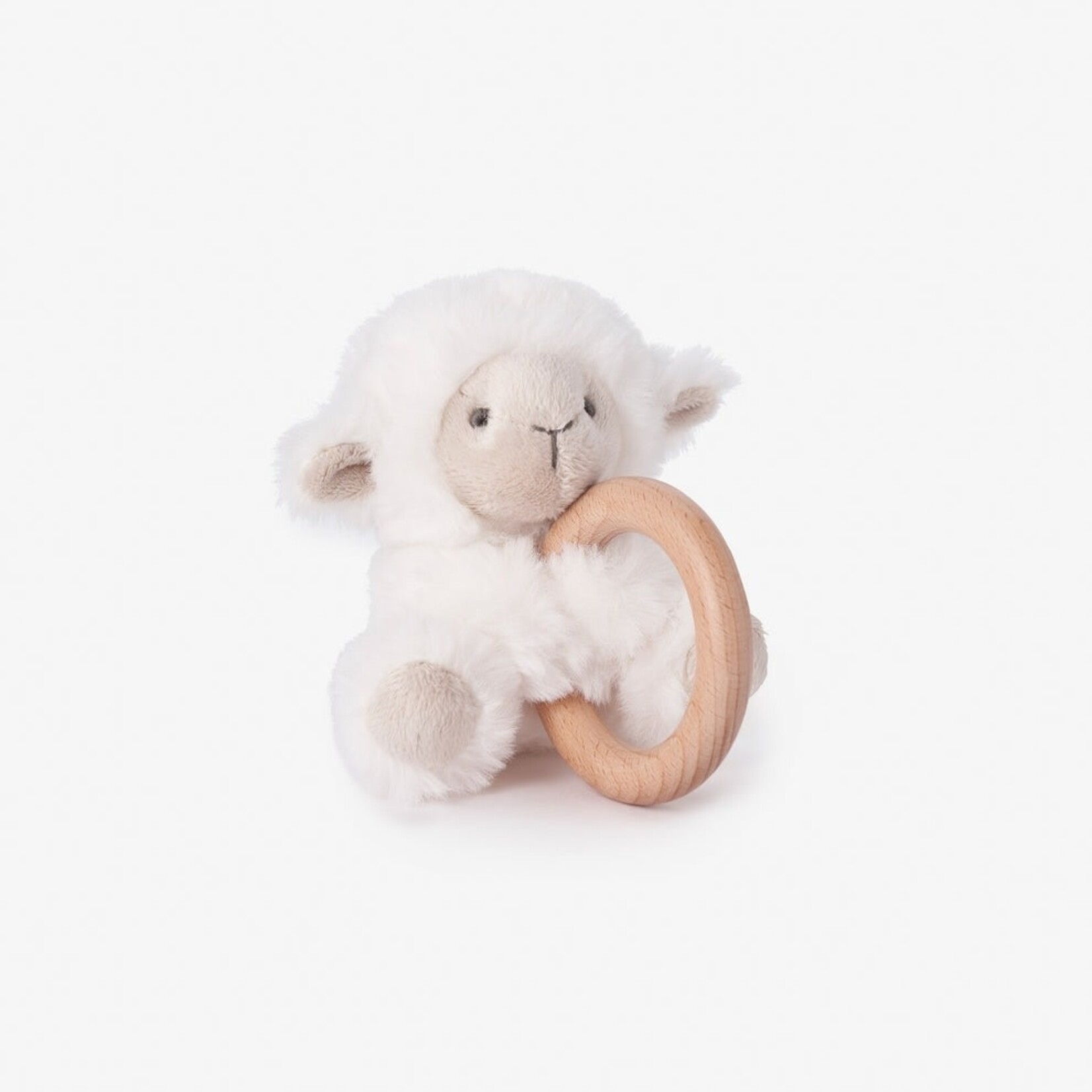 Elegant Baby Ring Rattle Plush - Lamb