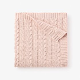 Elegant Baby Horseshoe Cable Blanket