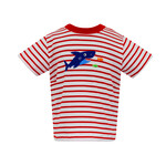 Claire & Charlie Shark Red Stripe Knit Tee