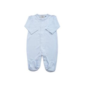 Proper Peony Blue Pima Footie