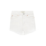 DL1961 Lucy White Frayed Shorts