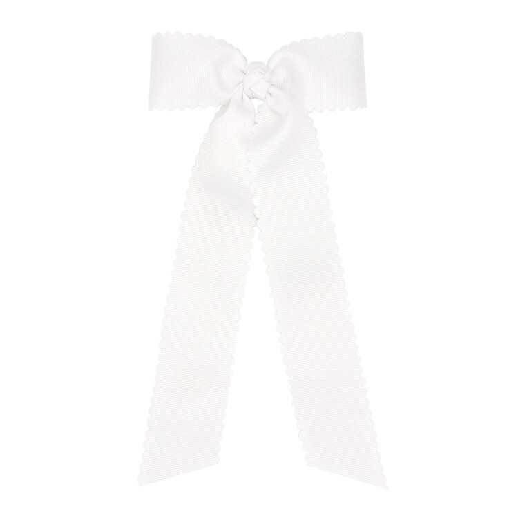 Wee Ones Scalloped Bow w/Tails
