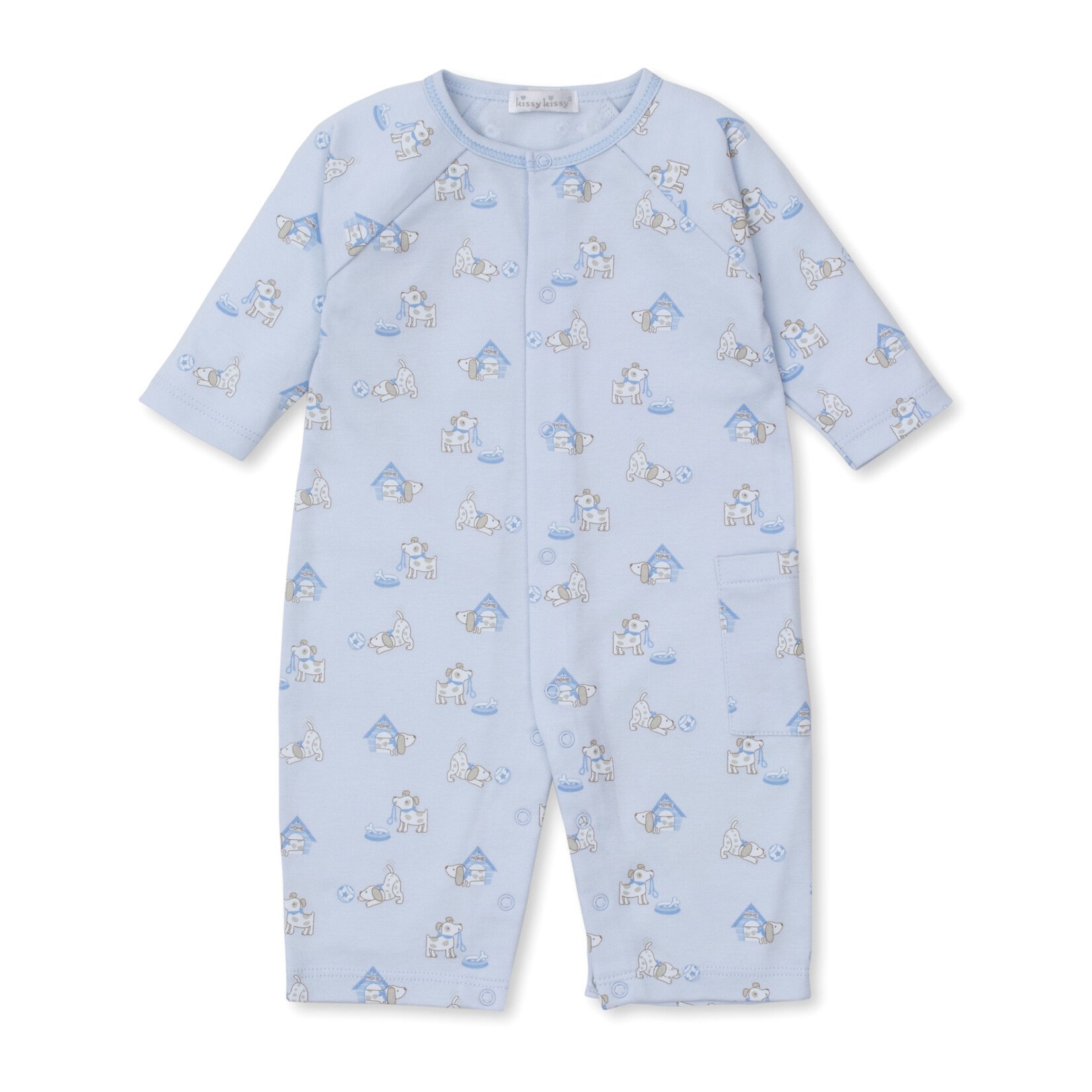 Kissy Kissy Blue Pups In Action Playsuit