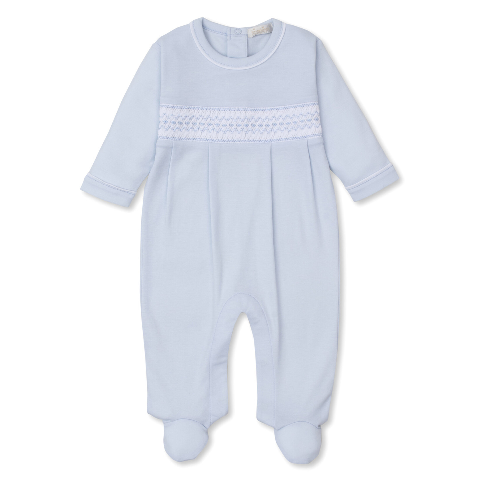 Kissy Kissy Blue Smocked CLBF24 Footie