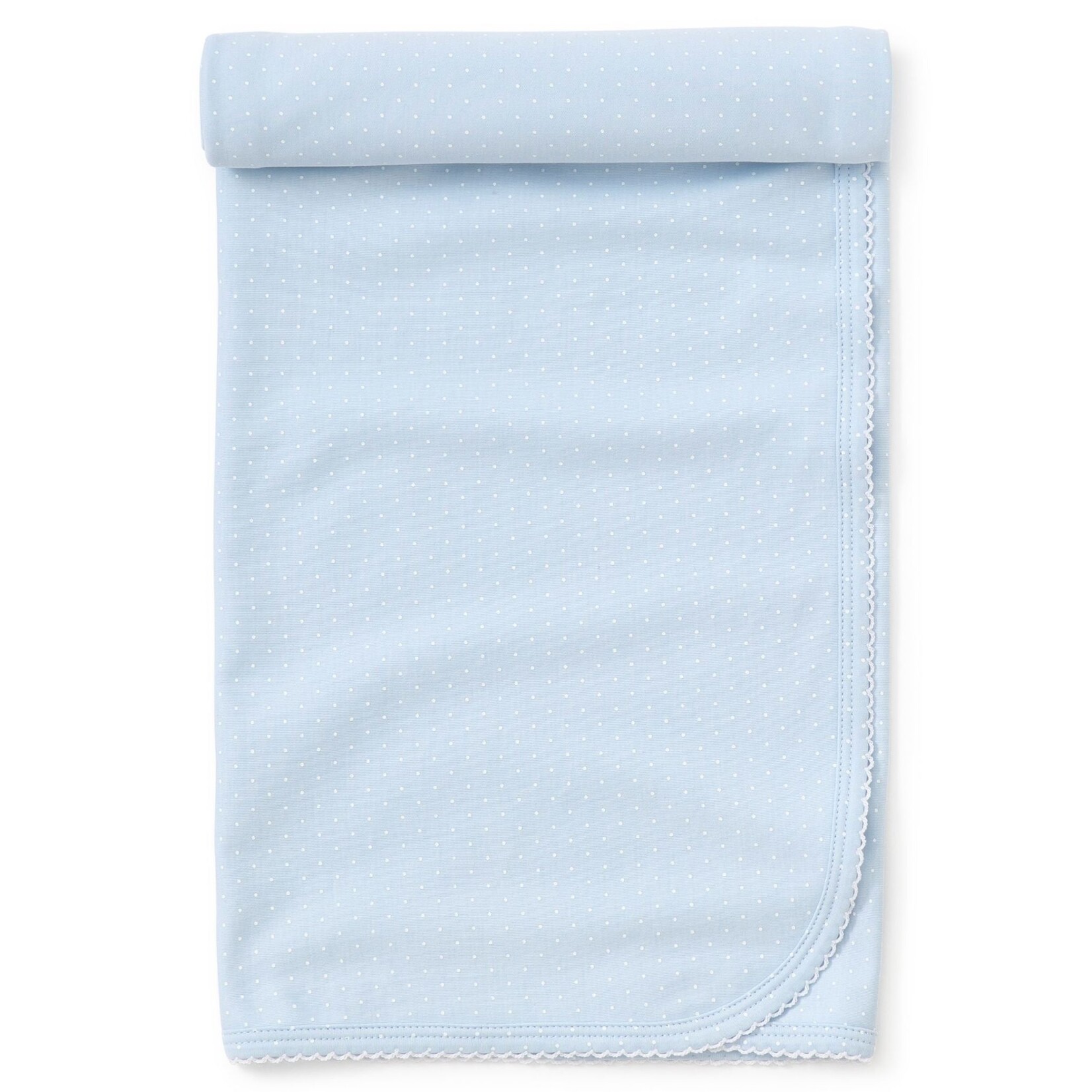 Kissy Kissy Blue w/ White Dot Blanket