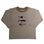 Luigi Kids Tan Striped Fishing Lures Shirt