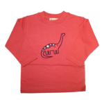 Luigi Kids Red Brontosaurus Silhouette Shirt