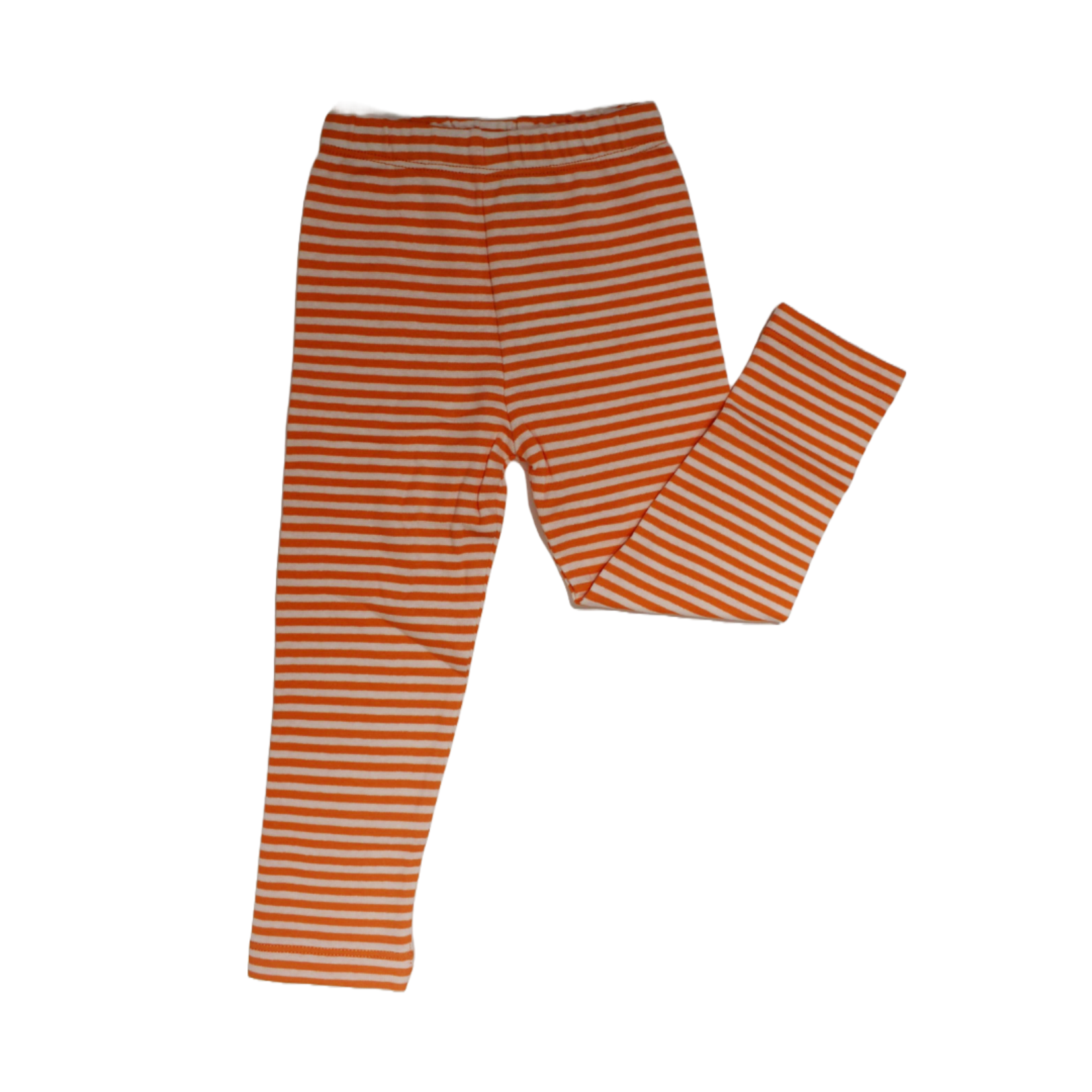 Luigi Kids Orange/White Striped Leggings