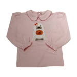 Luigi Kids Pink Ghost Dog LS Shirt