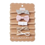 Mud Pie Leather Bow Headband Set
