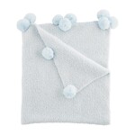 Mud Pie Chenille Pom Pom Blanket