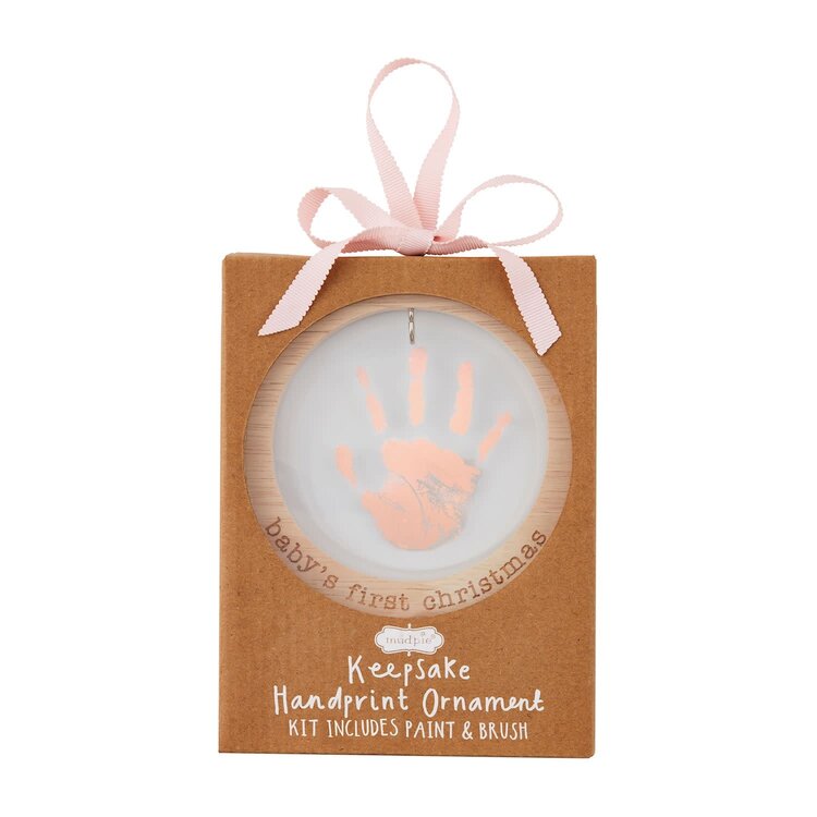 Mud Pie Acrylic Handprint Ornament