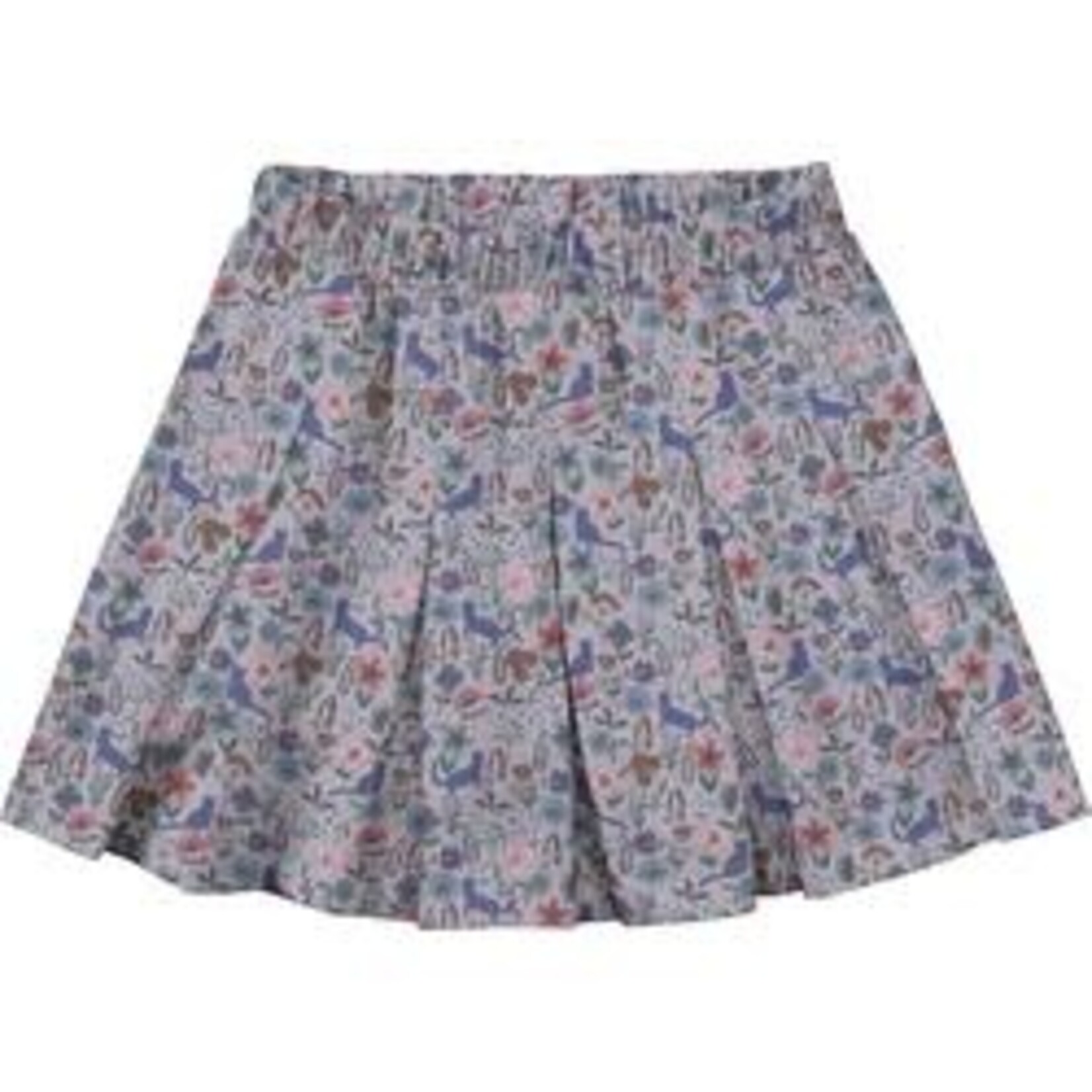 Tea Kitty Ditsy Pleated Skirt