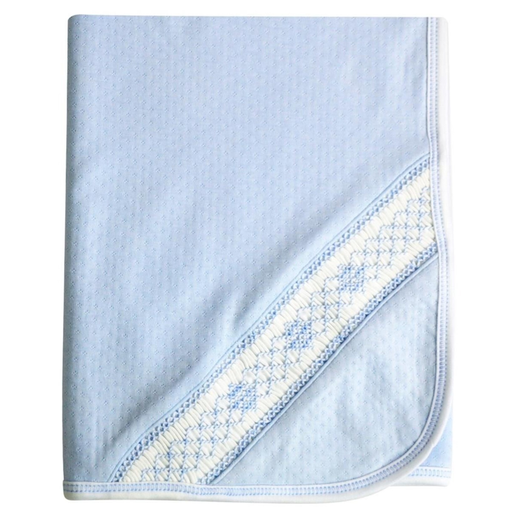 Baby Threads Blue Smocked Sweet Baby Boy Blanket