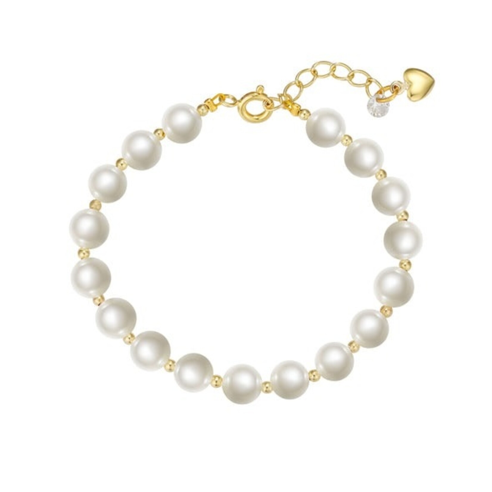 Lily Nily Imitation Pearl and Gold Ball Bracelet MD