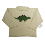 Luigi Kids Green Stegosaurus Roll Neck Sweater