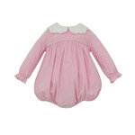 Petit Bebe Pink Cord Emb Collar Bubble