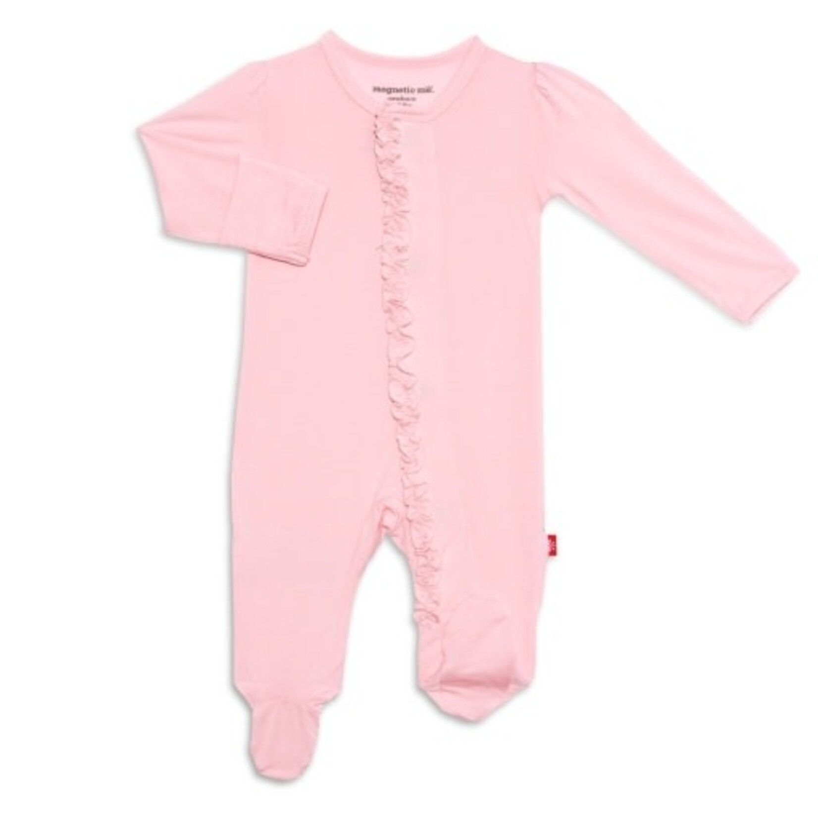 Magnetic  Me Pink Dogwood Ruffle Footie