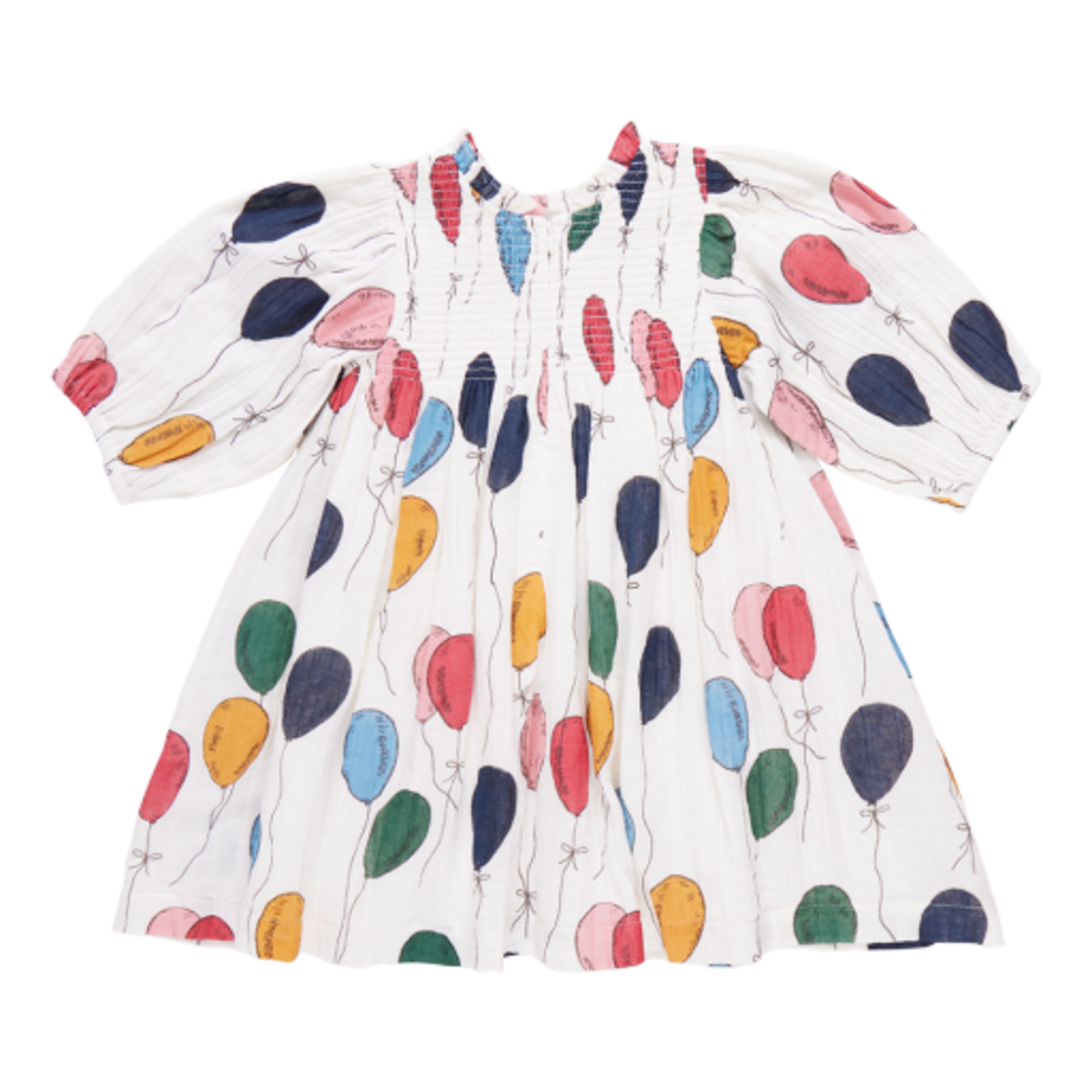 Pink Chicken girls stevie puff sleeve dress - balloon bunches