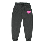 T2Love Black Pink Heart Cuff Pants