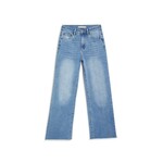 Tractr Wide Leg Fray Hem Med Denim