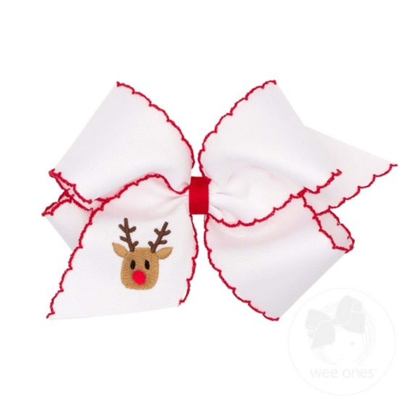 Wee Ones Moonstitch Emb Holiday Bow