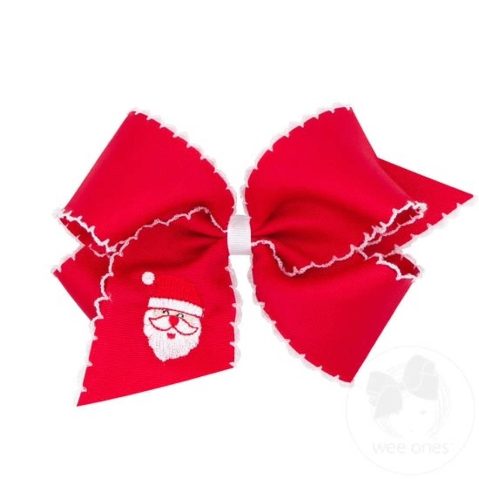 Wee Ones Moonstitch Emb Holiday Bow