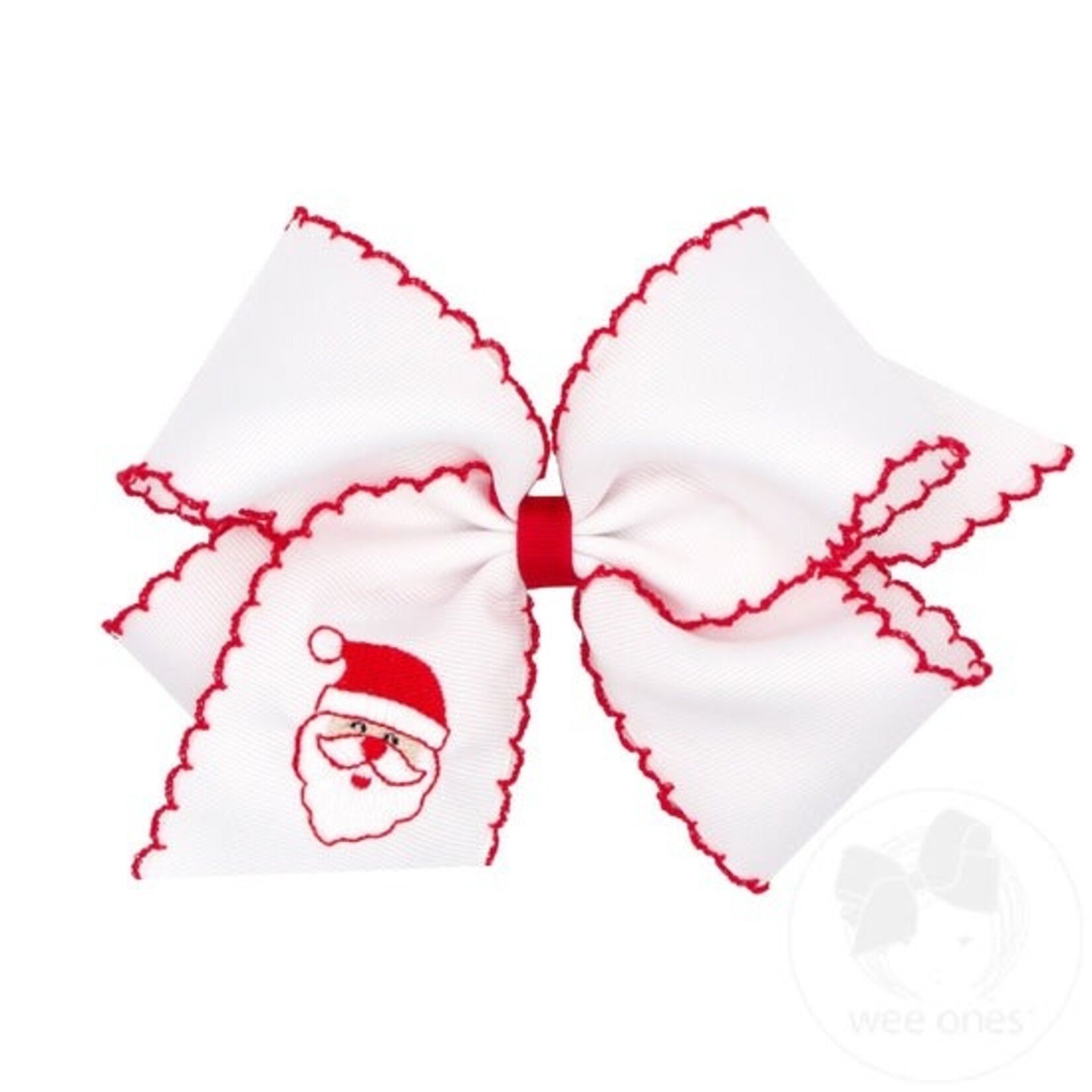 Wee Ones Moonstitch Emb Holiday Bow