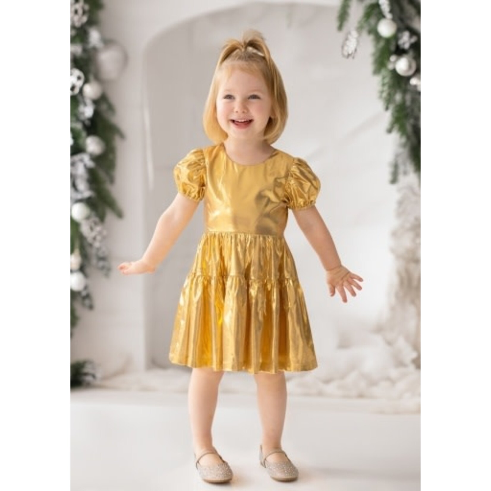 Mabel and Honey Yellow Ring a Ding Ding Dress