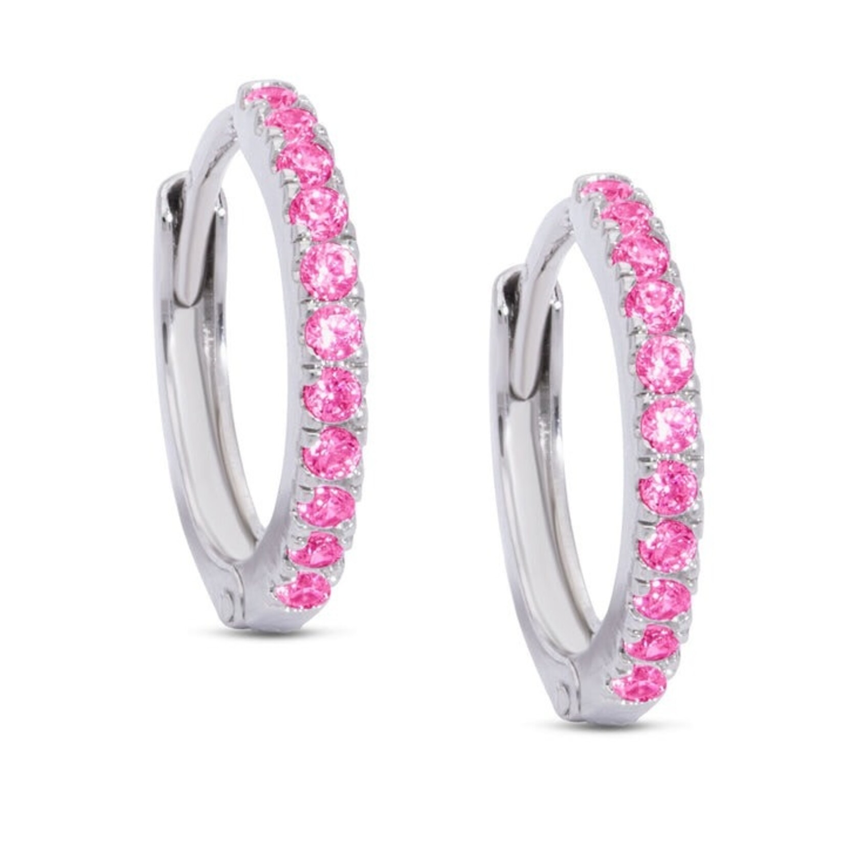 Lily Nily CZ Hinged Hoop Earrings