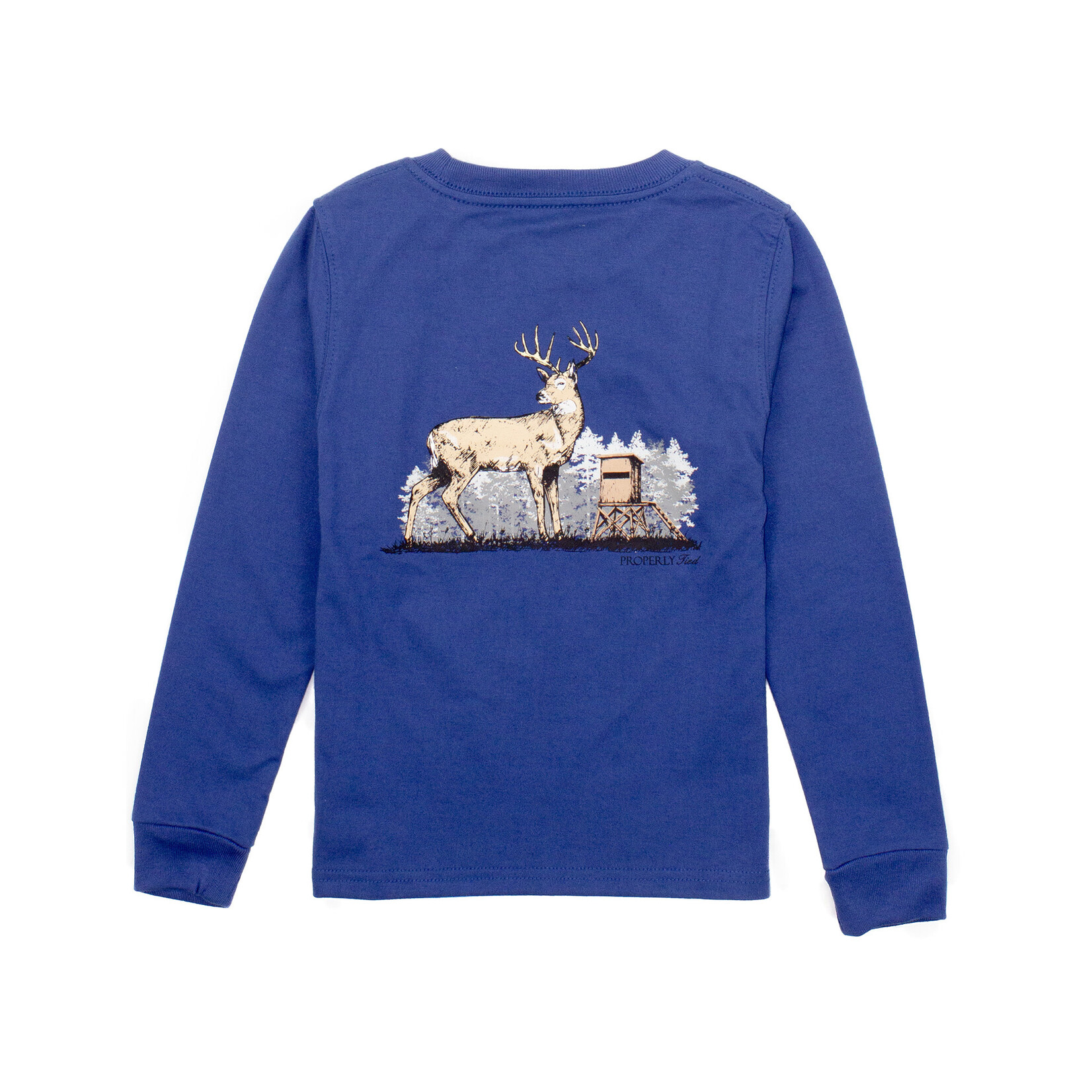 Properly Tied Blue Deer Season LS Tee