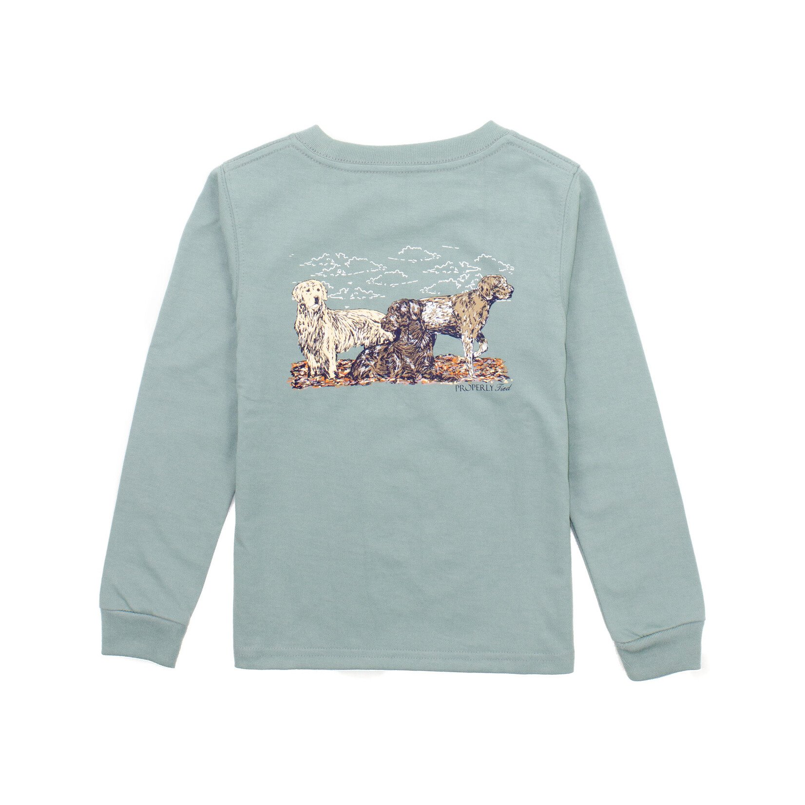 Properly Tied Fog Hunting Dogs LS Tee