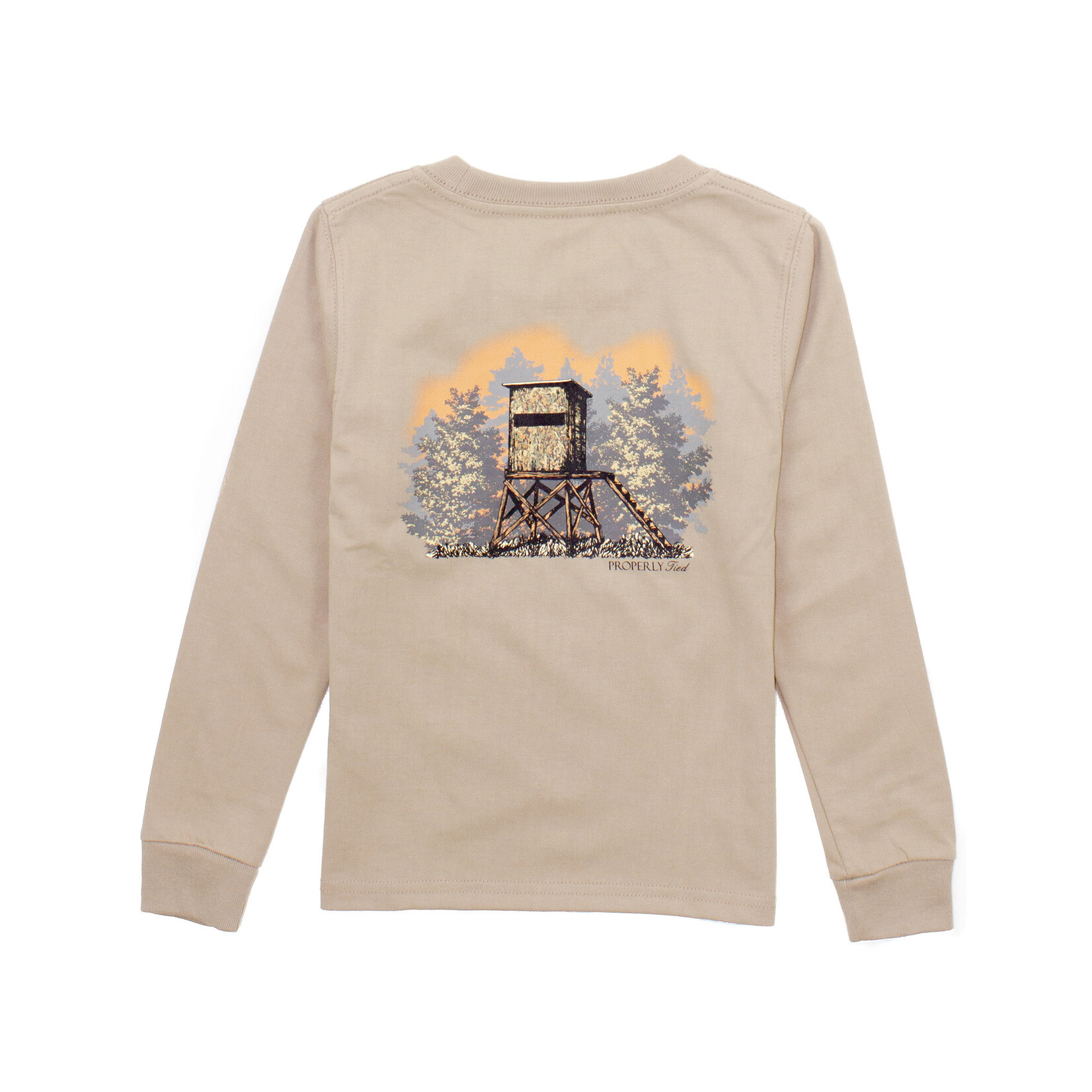 Properly Tied Sand Deerstand LS Tee