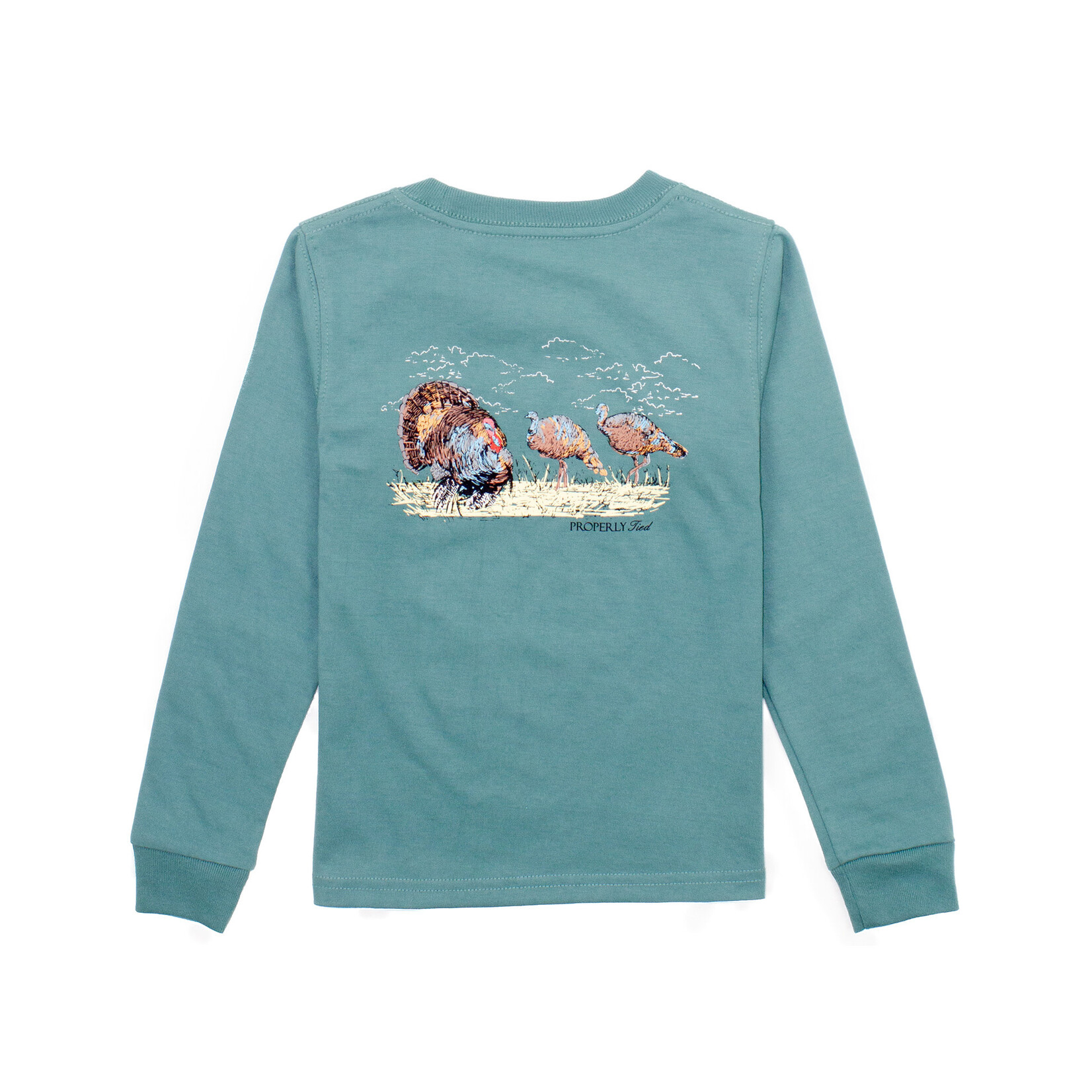 Properly Tied Marine Green  Turkey Hunt LS Tee