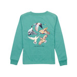 Properly Tied Teal Flock LS Tee