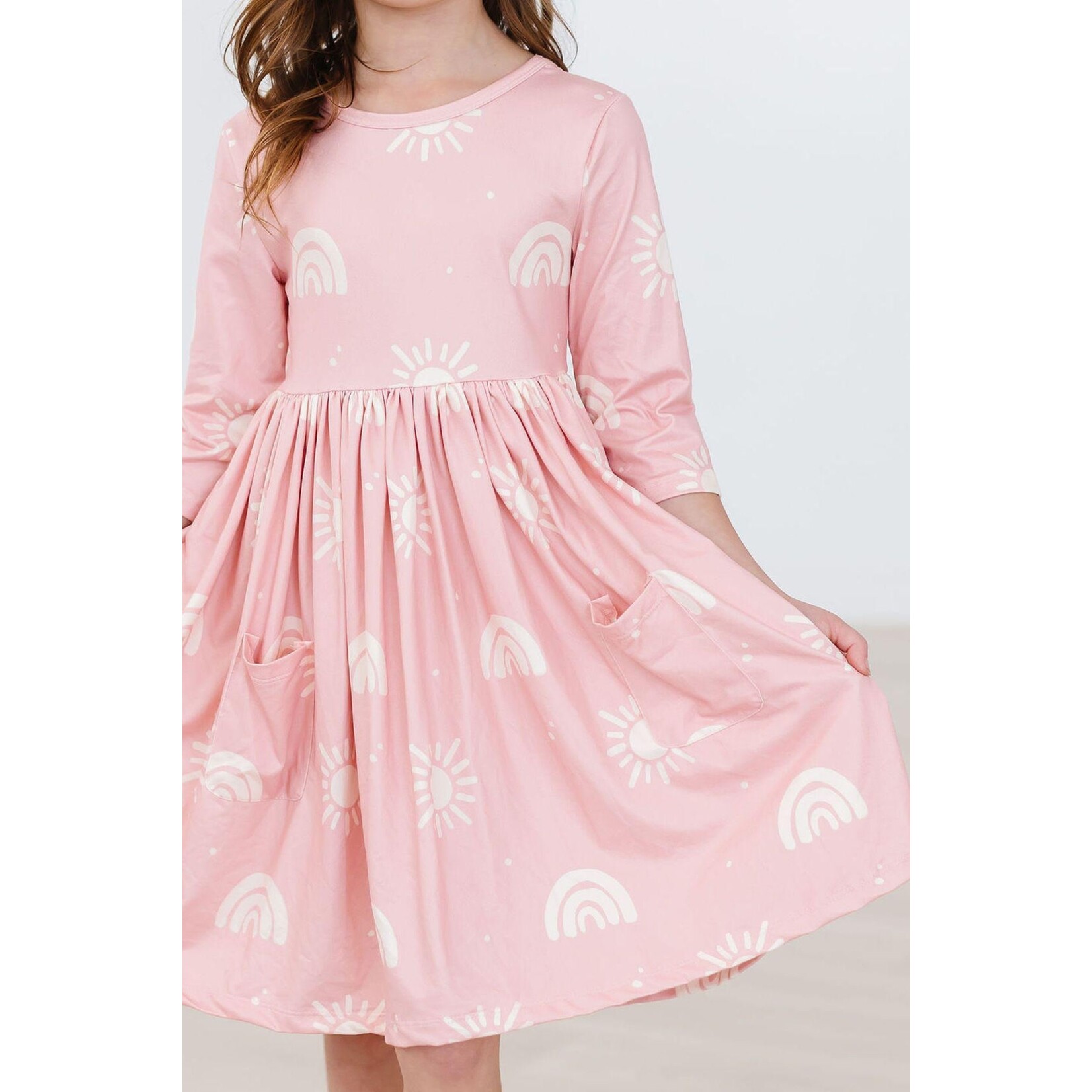 Mila & Rose Soft Pink Suns Twirl Dress