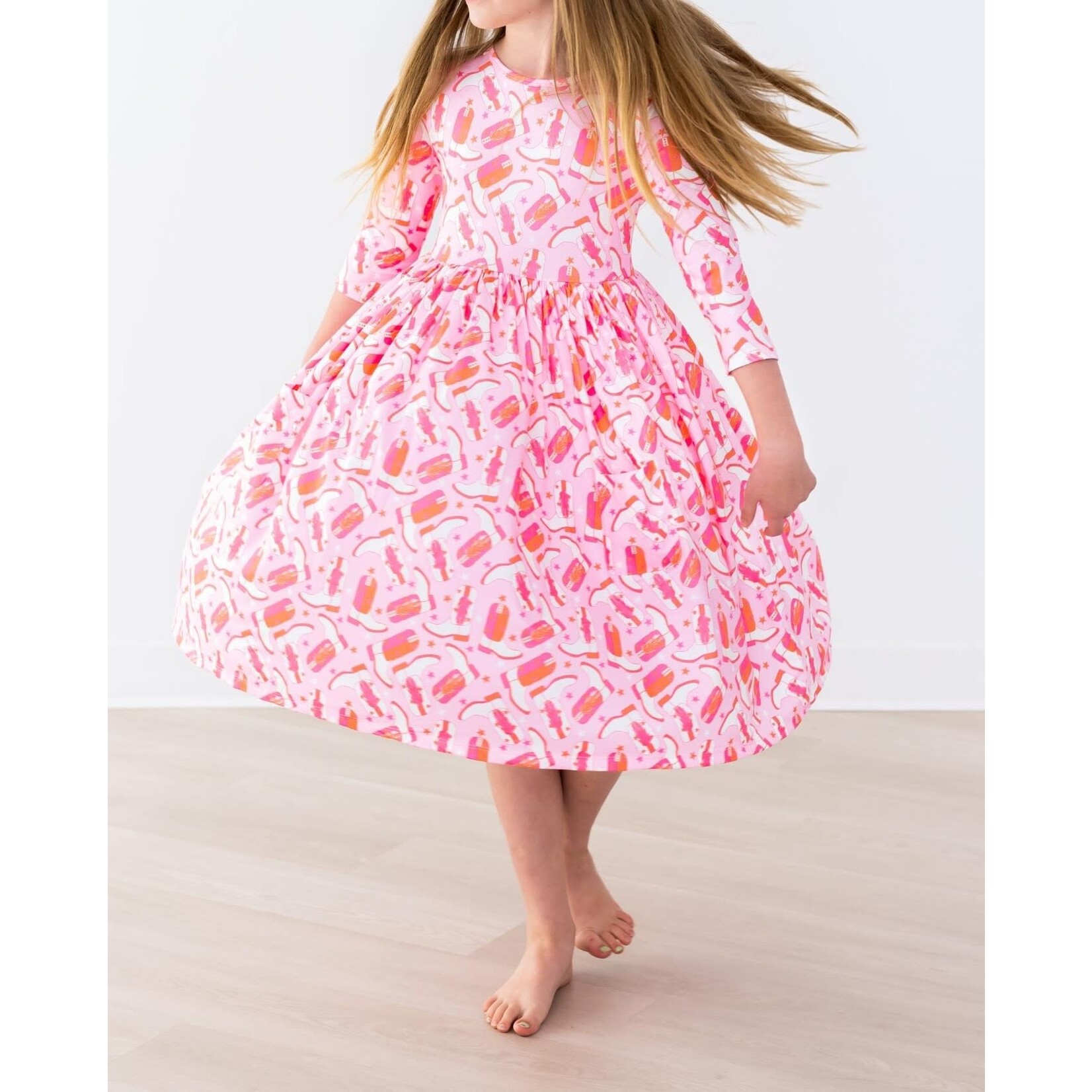 Mila & Rose Pink Howdy Twirl Dress