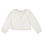 Mayoral Cream Smock Ruffle Blouse