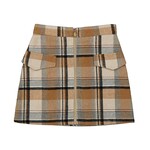 Mayoral Cinnamin Plaid Zip Skirt