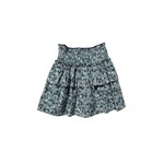 Pleat Sally Skirt Blue Floral