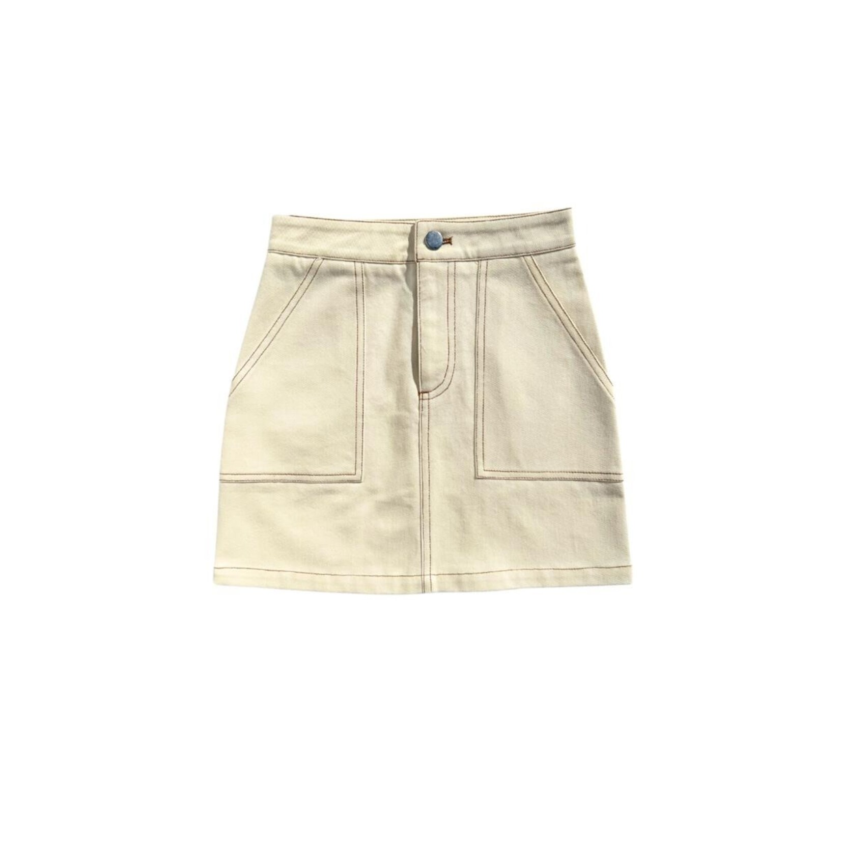 Pleat Sydney Skirt Cream and Tan