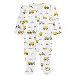 Baby Club Chic Construction Trucks Footie