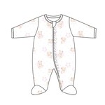 Baby Club Chic Pink Sleep Tight Ruff Bear Footie